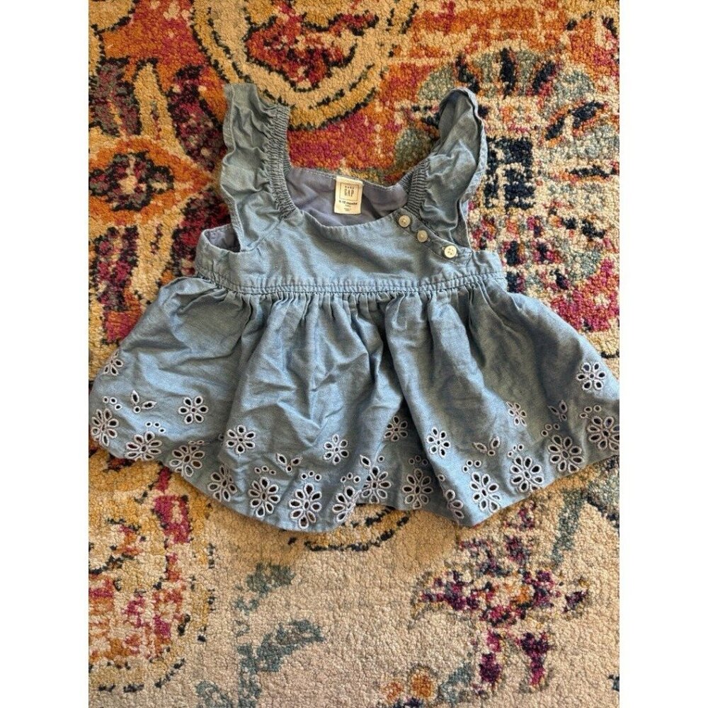 gap Baby Denim Flare Dress 6-12 Month